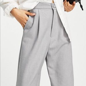 Gray trouser pants